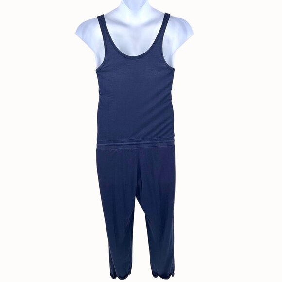 Michael Stars Navy Blue Sleeveless Drawstring Waist Jumpsuit Women's Size S - Picture 6 of 7